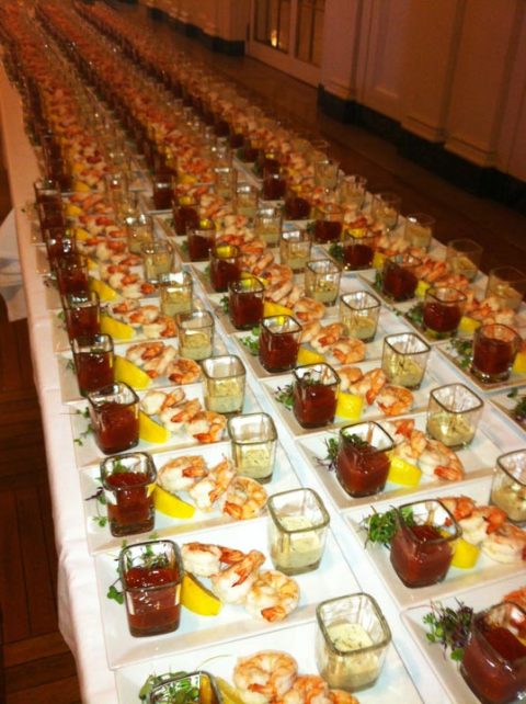 Shrimp cocktail, ready to serve